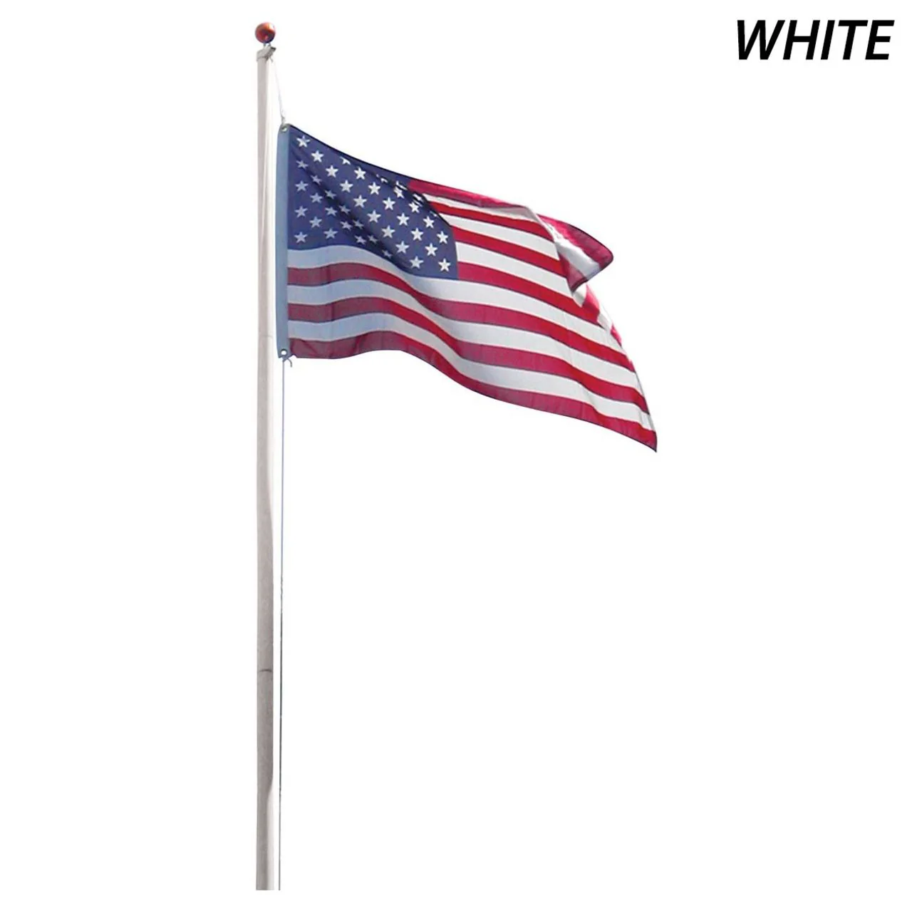Super Tough 20ft Sectional Residential Flagpole (Silver, White or Bronze ) - Image 4