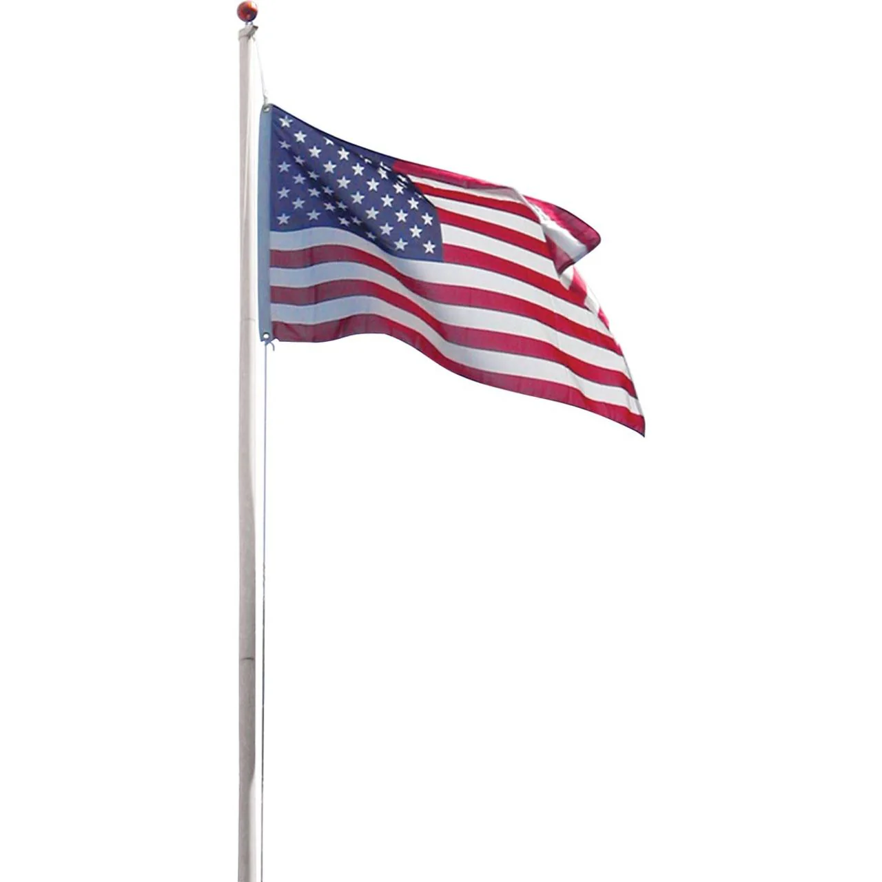 Super Tough 20ft Sectional Residential Flagpole (Silver, White or Bronze ) - Image 6