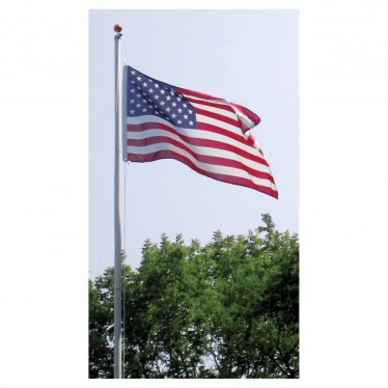 Super Tough 20ft Sectional Residential Flagpole (Silver, White or Bronze ) - Image 7