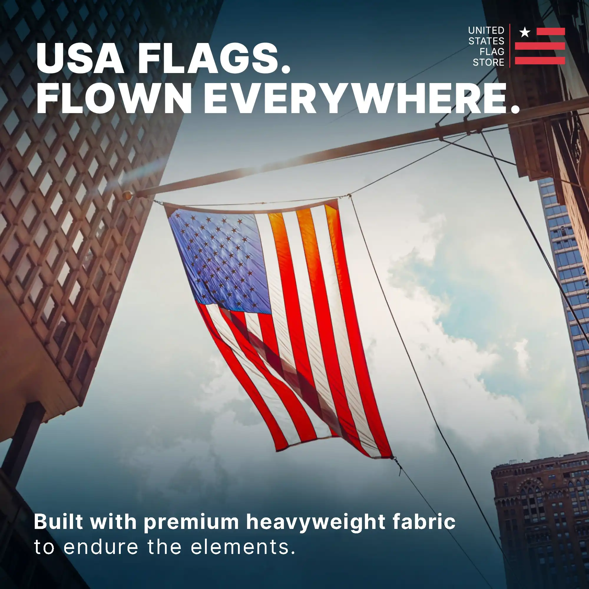 Super Tough 20ft x 30ft Spun Polyester American Flag - Image 8
