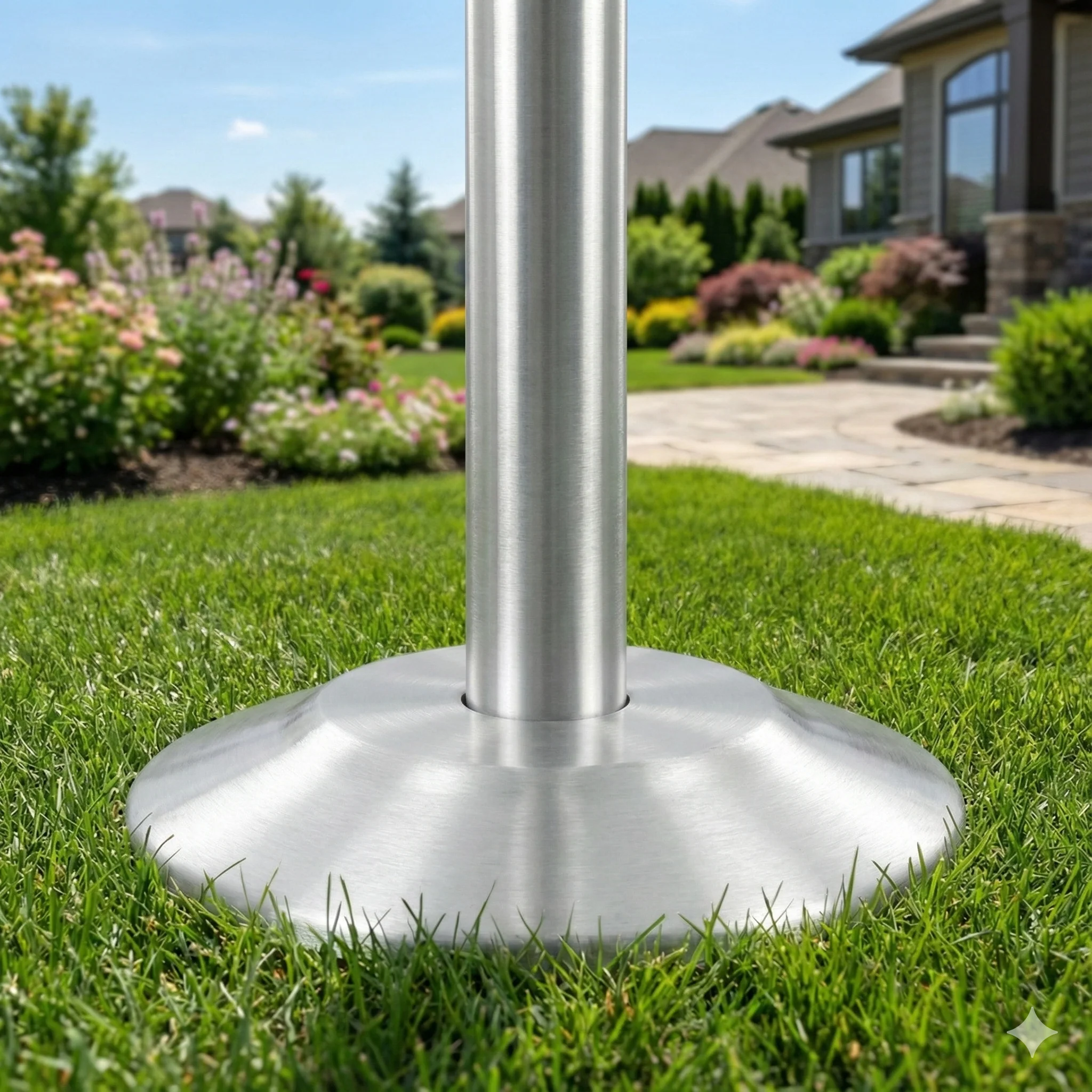 Standard Profile Aluminum Flash Collar - For 3" Diameter Pole - Satin - Image 2