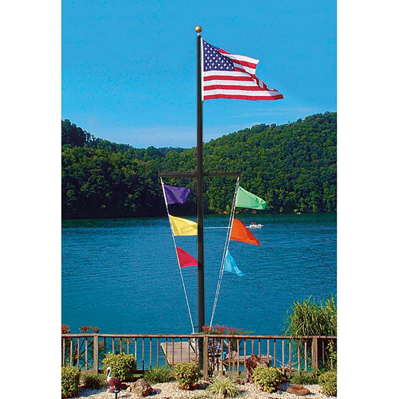 Nautical Single Mast Series 30ft Commercial Flagpole - .125in Wall Thickness - 5in Butt Diameter - Image 6