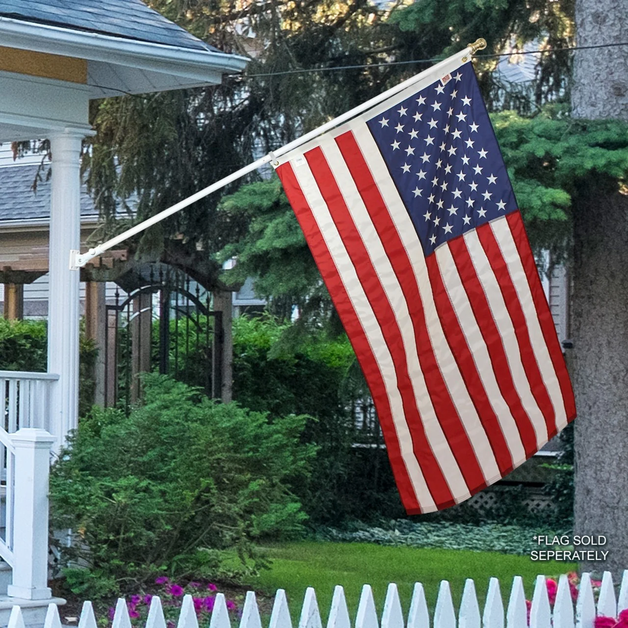 Super Tough 6ft Aluminum Two Piece Spinner Residential Flagpole - Image 5