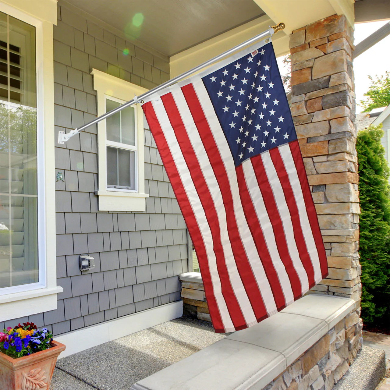 Super Tough Nylon Outdoor American Flag Kit - Image 17