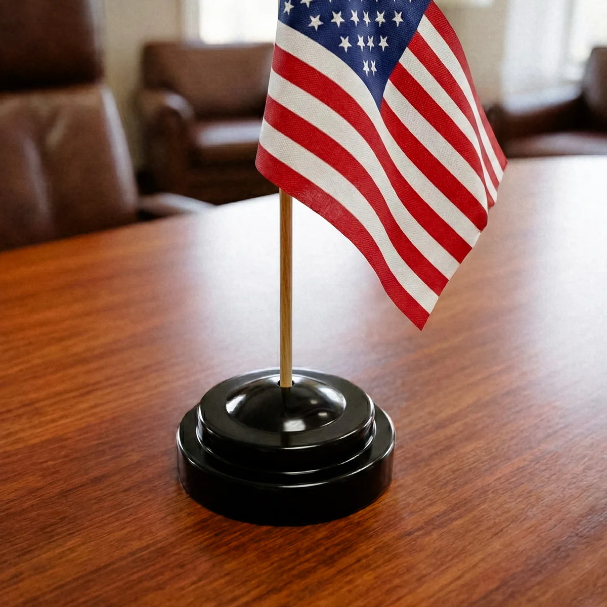 Black Plastic Hand Flag Base for 1 4in x 6in Stick Flag - Unweighted - Image 2