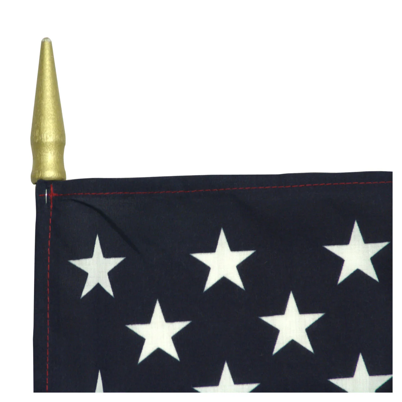 Valley Forge 2ft x 3ft Polyester Classroom American Flag with 48" Black Wood Staff and Spear Tip - Image 3