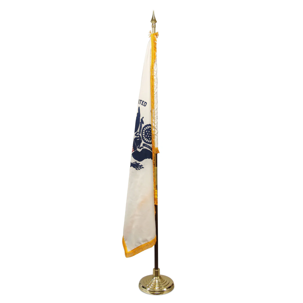 Super Tough Indoor Flagpole Kit with Nylon 3' x 5' Coast Guard Flag - Image 7