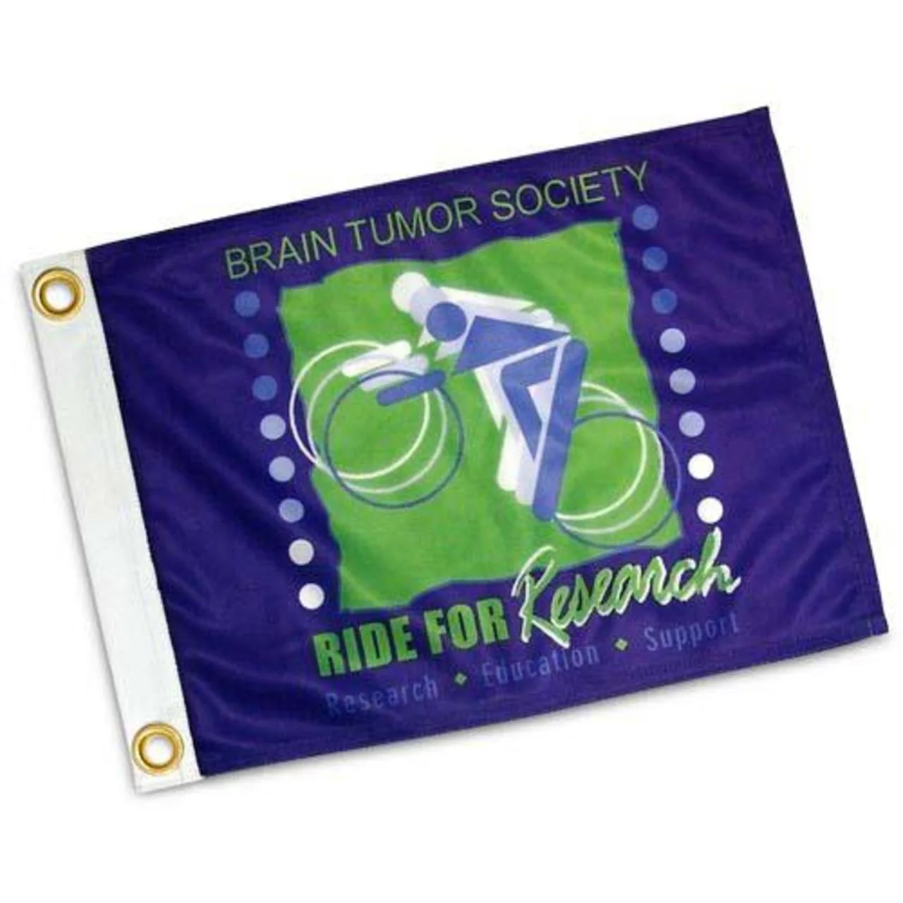Custom Flag - 12x18in Super Knit Polyester. 4-Color. Double Sided