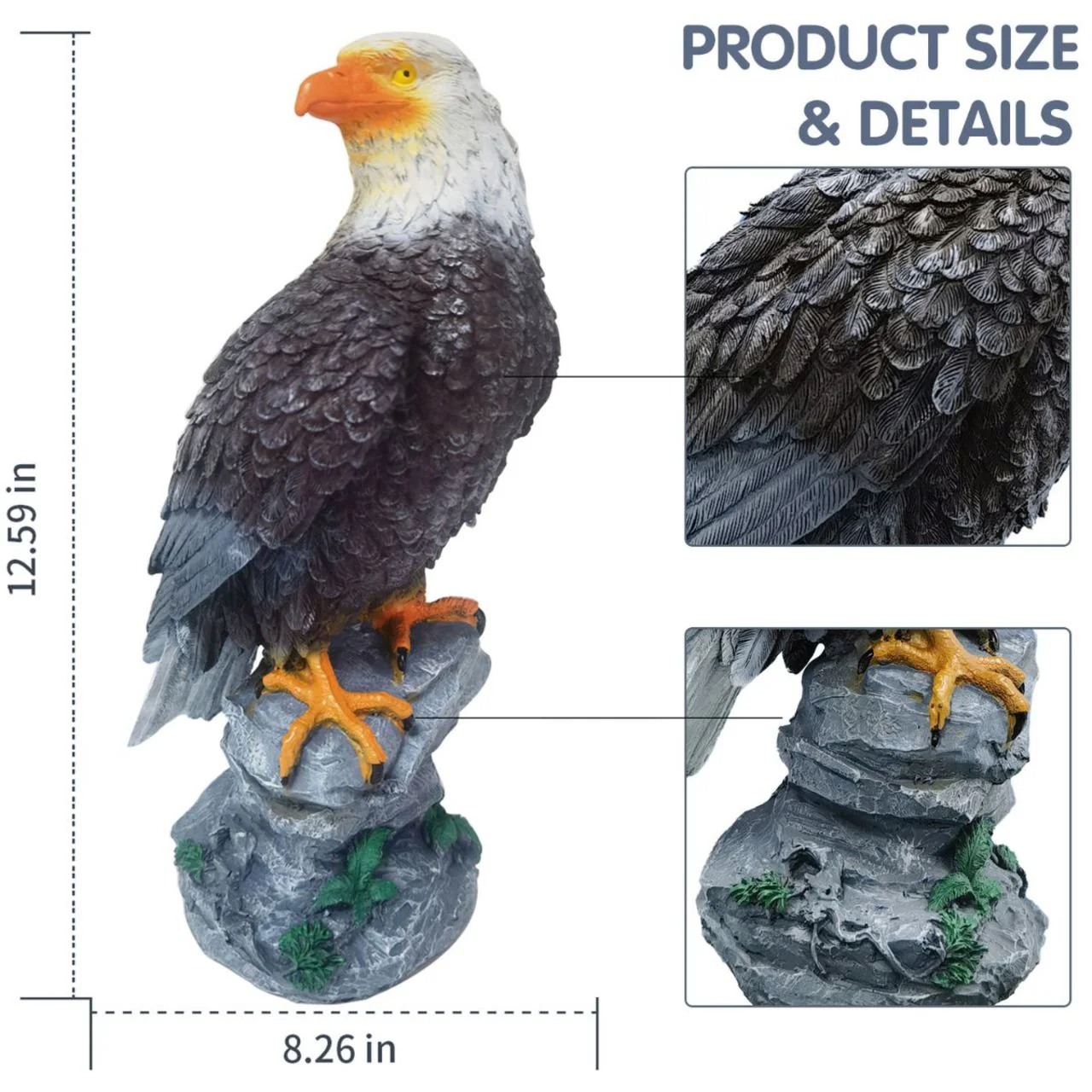 Eagle On Display Flagpole Topper With Matte Finish - Image 3