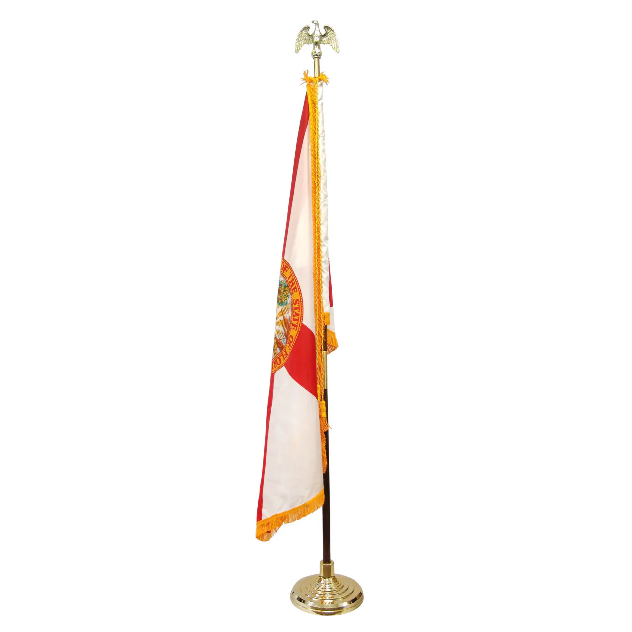Super Tough Indoor Flagpole Kit with Nylon 4' x 6' Florida Flag - Image 3