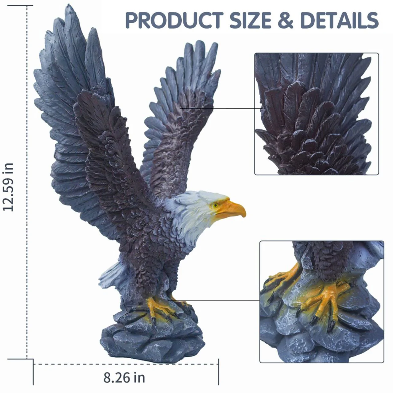 Flying Eagle Flagpole Topper With Matte Finish - Image 2