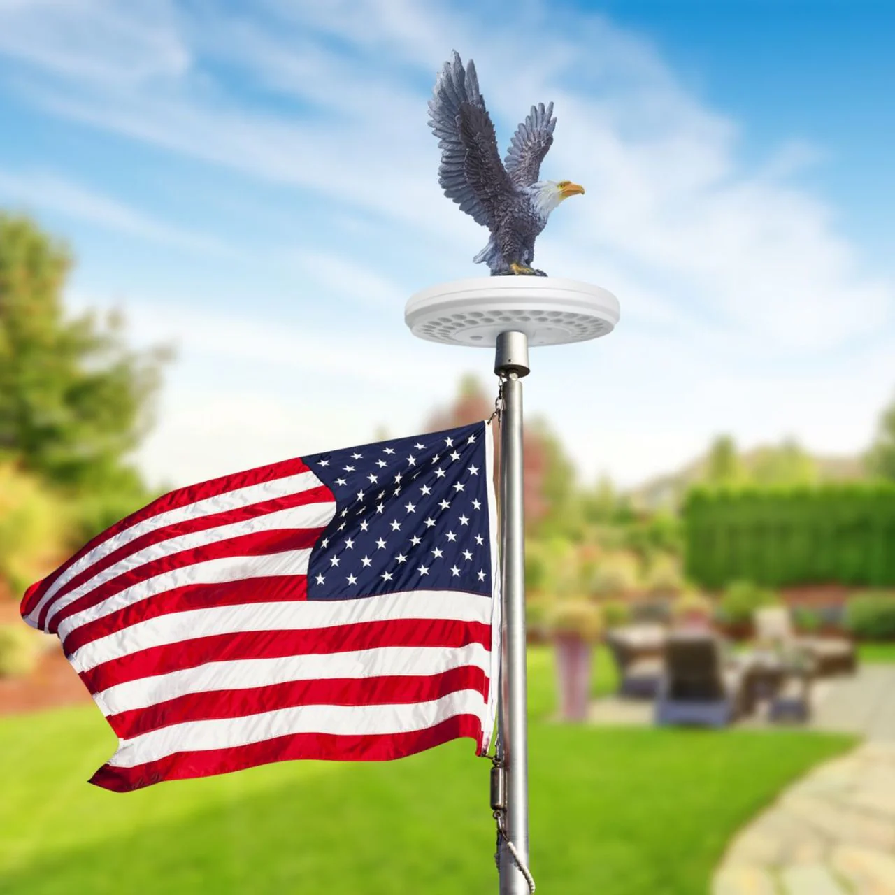 Flying Eagle Flagpole Topper With Matte Finish - Image 3