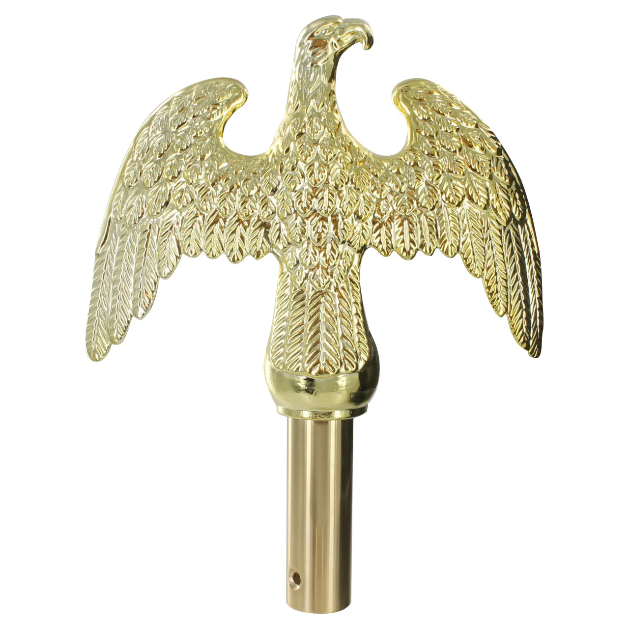 Gold Metal Perched Eagle - For Indoor Wood Pole Only - Image 2