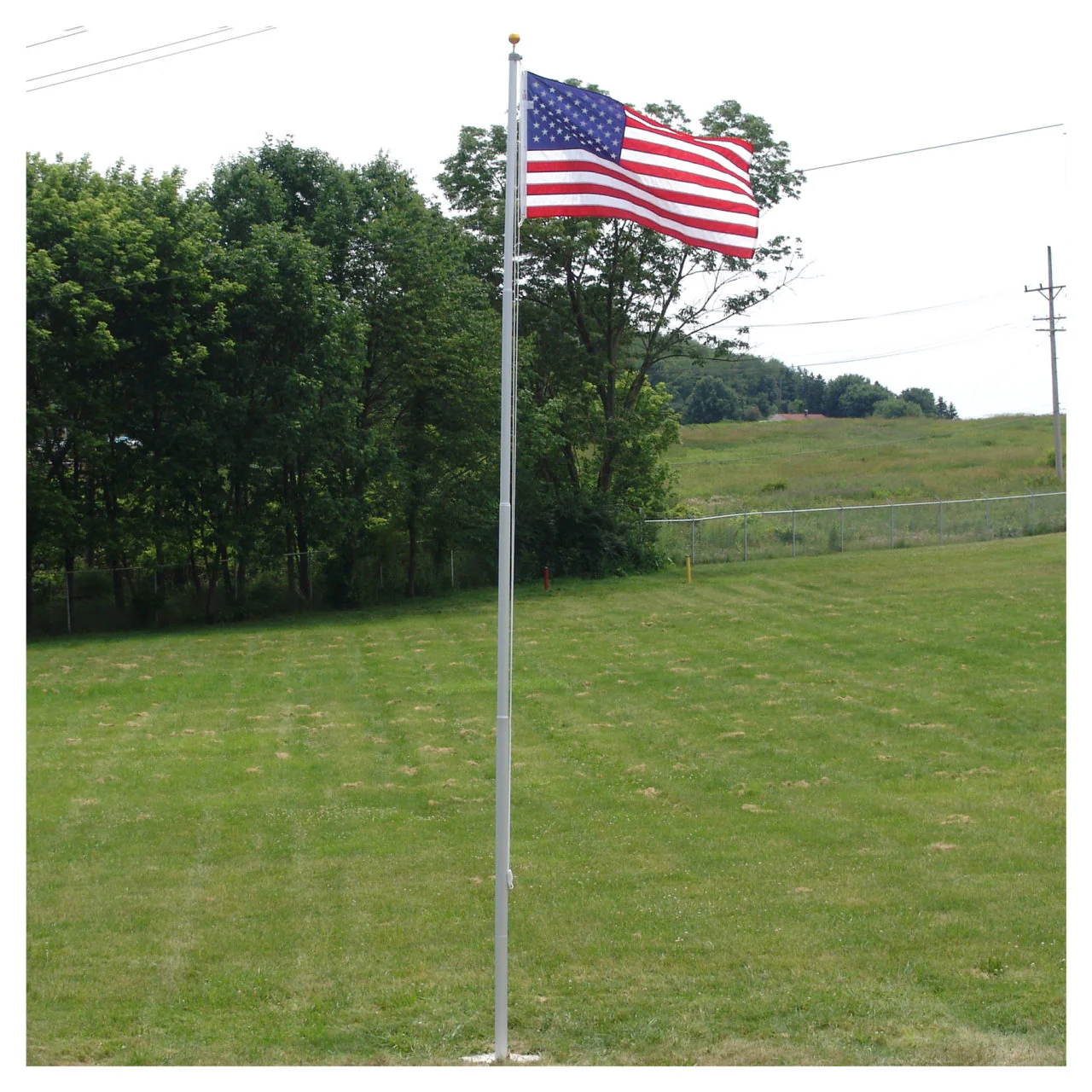 Super Tough 20ft Heavy Duty Aluminum Sectional Residential Flagpole Kit - Image 6