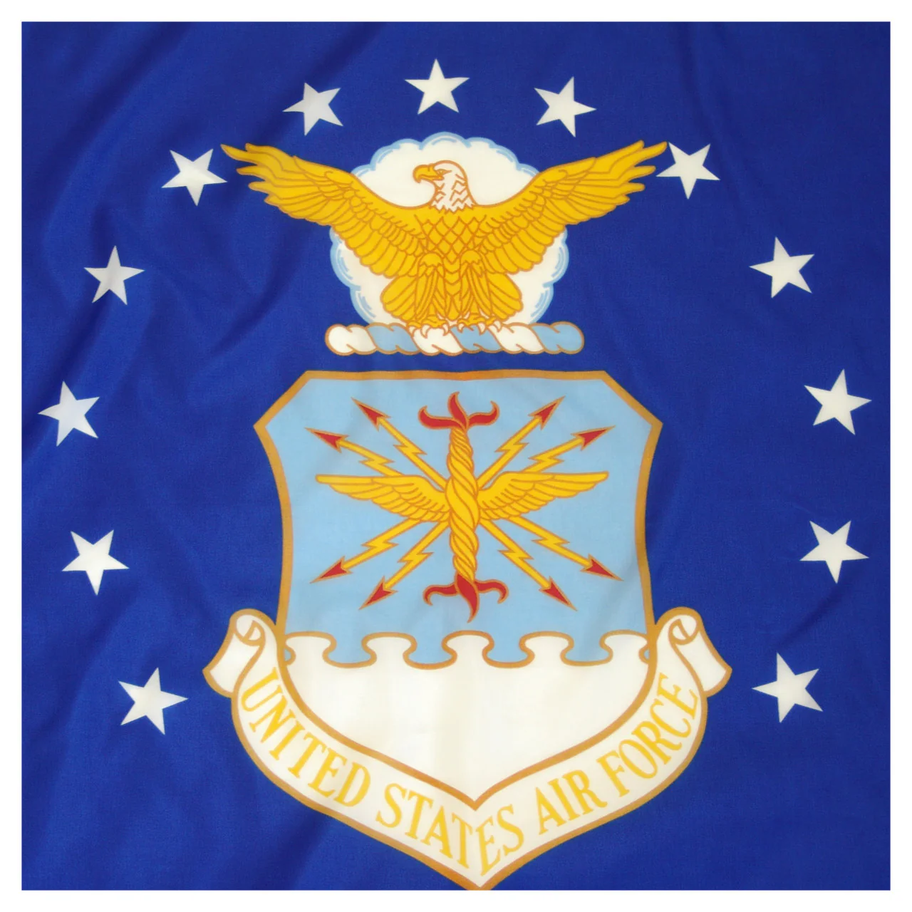 Indoor Air Force Flag 3x5 Nylon w/Fringe - Image 3