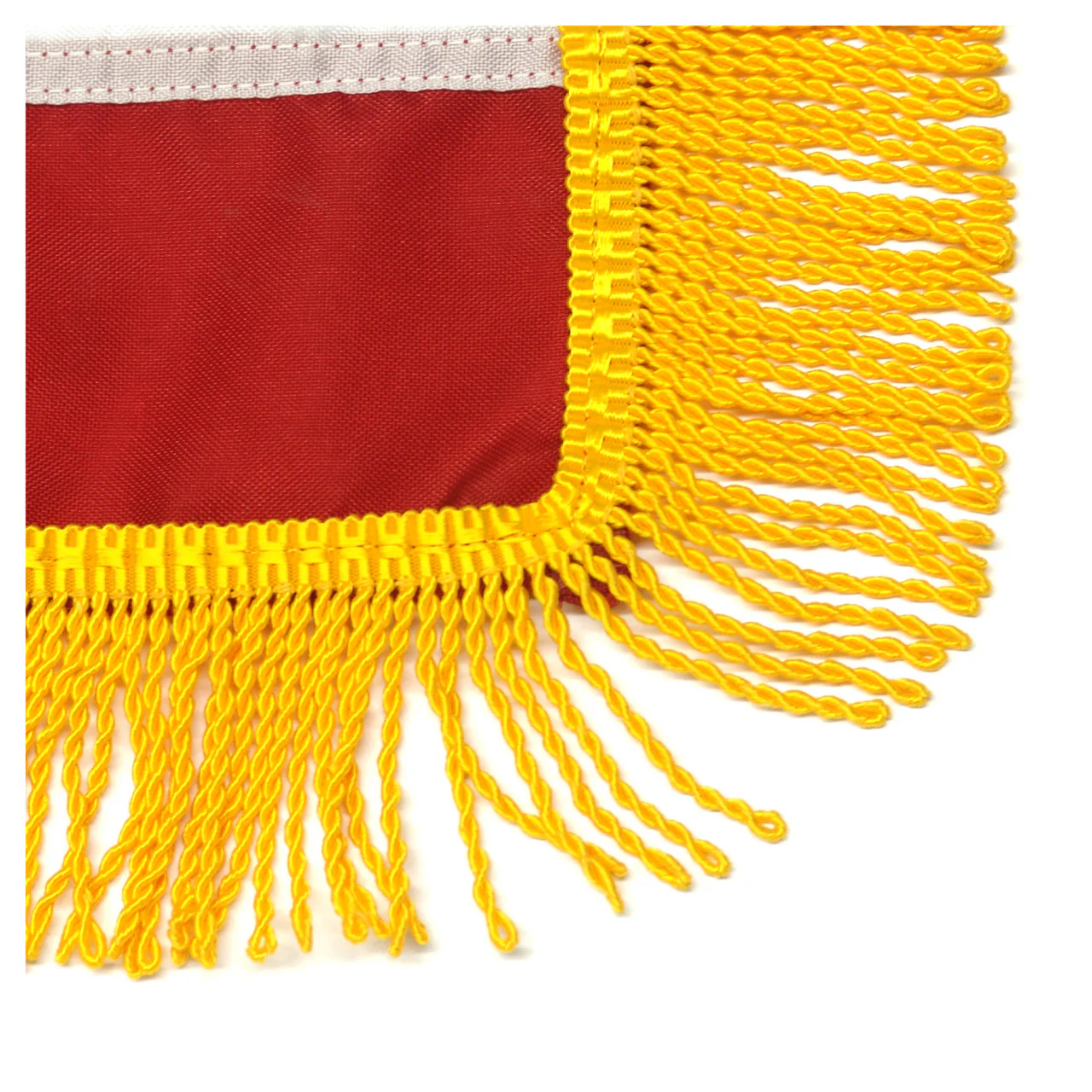 Indoor American 3' x 5' Nylon Flag with Pole Hem and Fringe - US Made - Image 3
