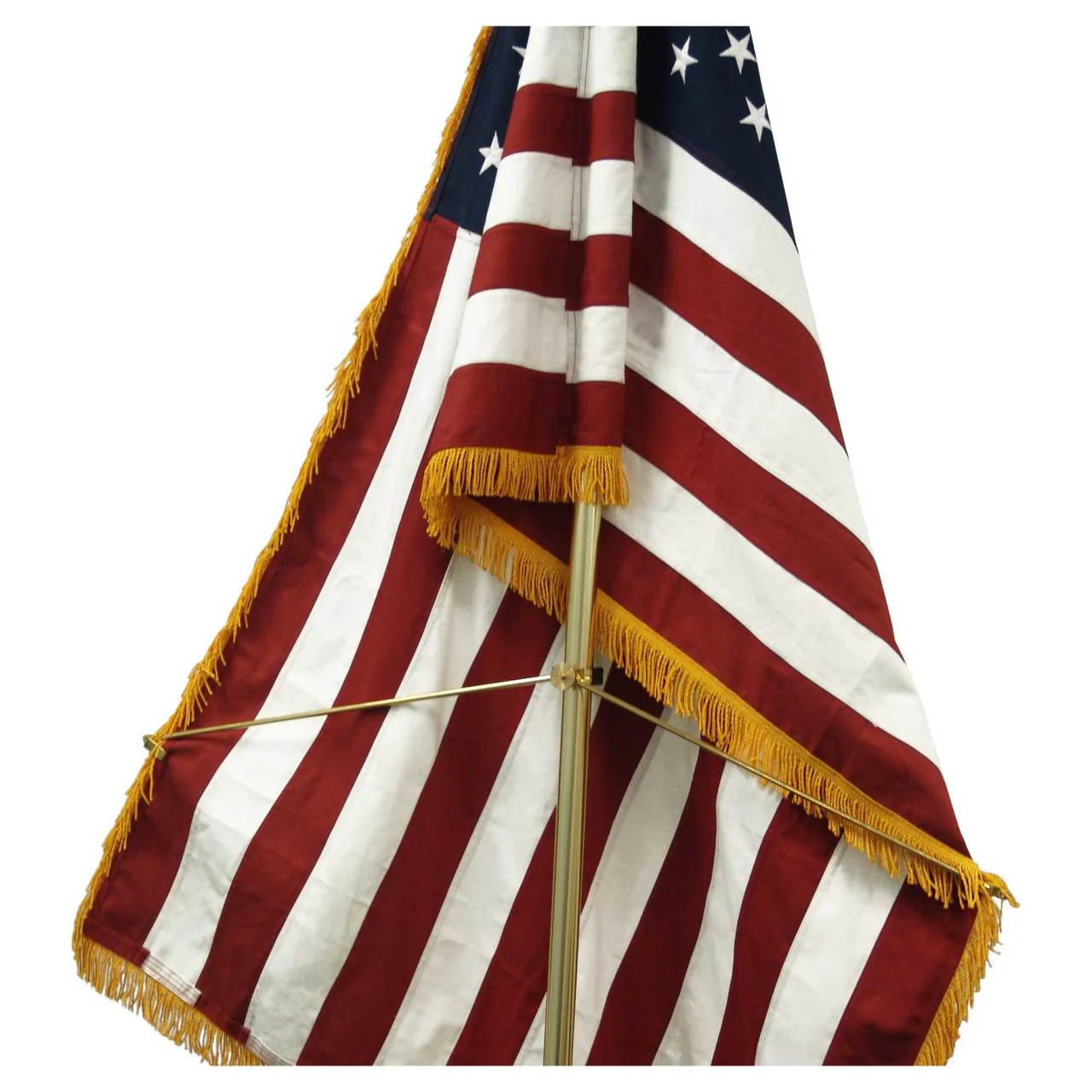 Super Tough Indoor Flagpole Kit with Nylon 3ft x 5ft American Flag - Image 2