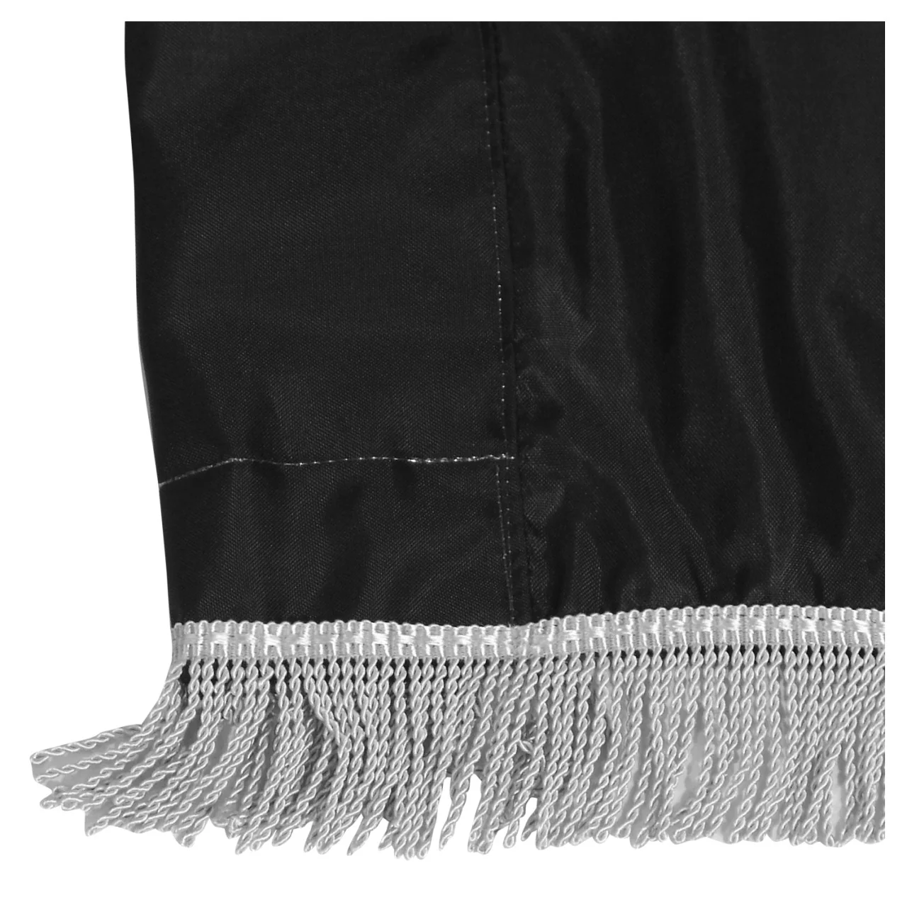Indoor POW MIA Flag 3ft x 5ft Nylon - Single-Sided - Silver Fringe - Image 2