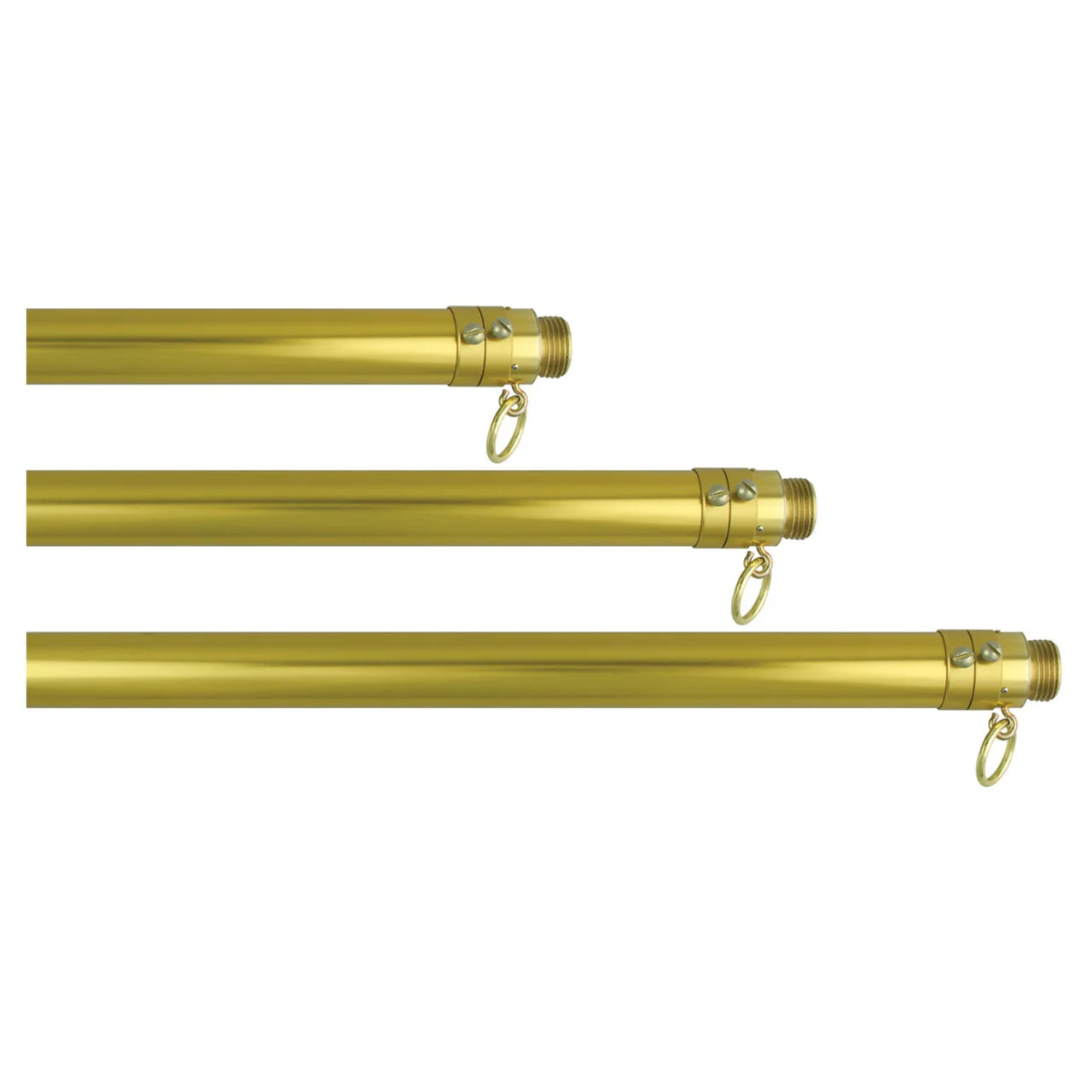 Super Tough 9ft Aluminum Telescoping Residential Flagpole - Gold Finish - Image 3