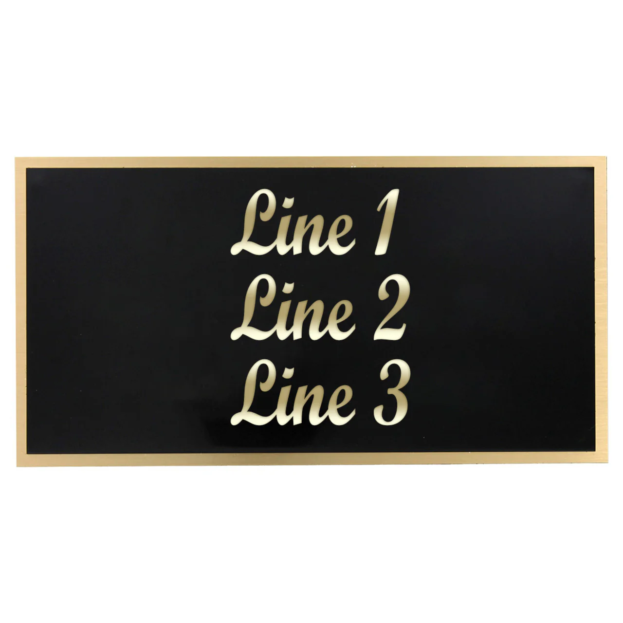 Large Black-on-Brass Engraving Plate - 3.25in x 6.25in - Image 3