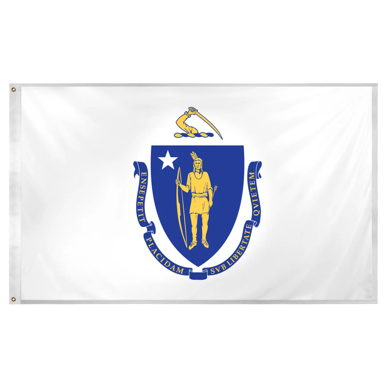 Massachusetts flag 3 x 5 feet Super Knit polyester
