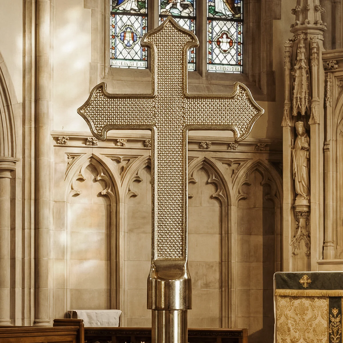 Metal Fancy Cross - Gold - Image 2
