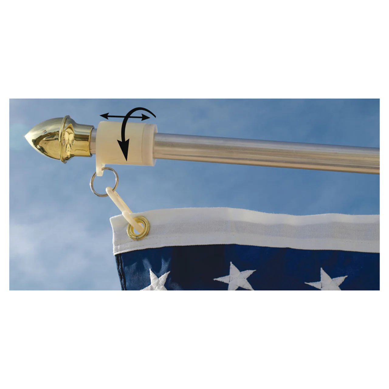 Never Furl Kit for 2in Diameter Poles - White - Image 3