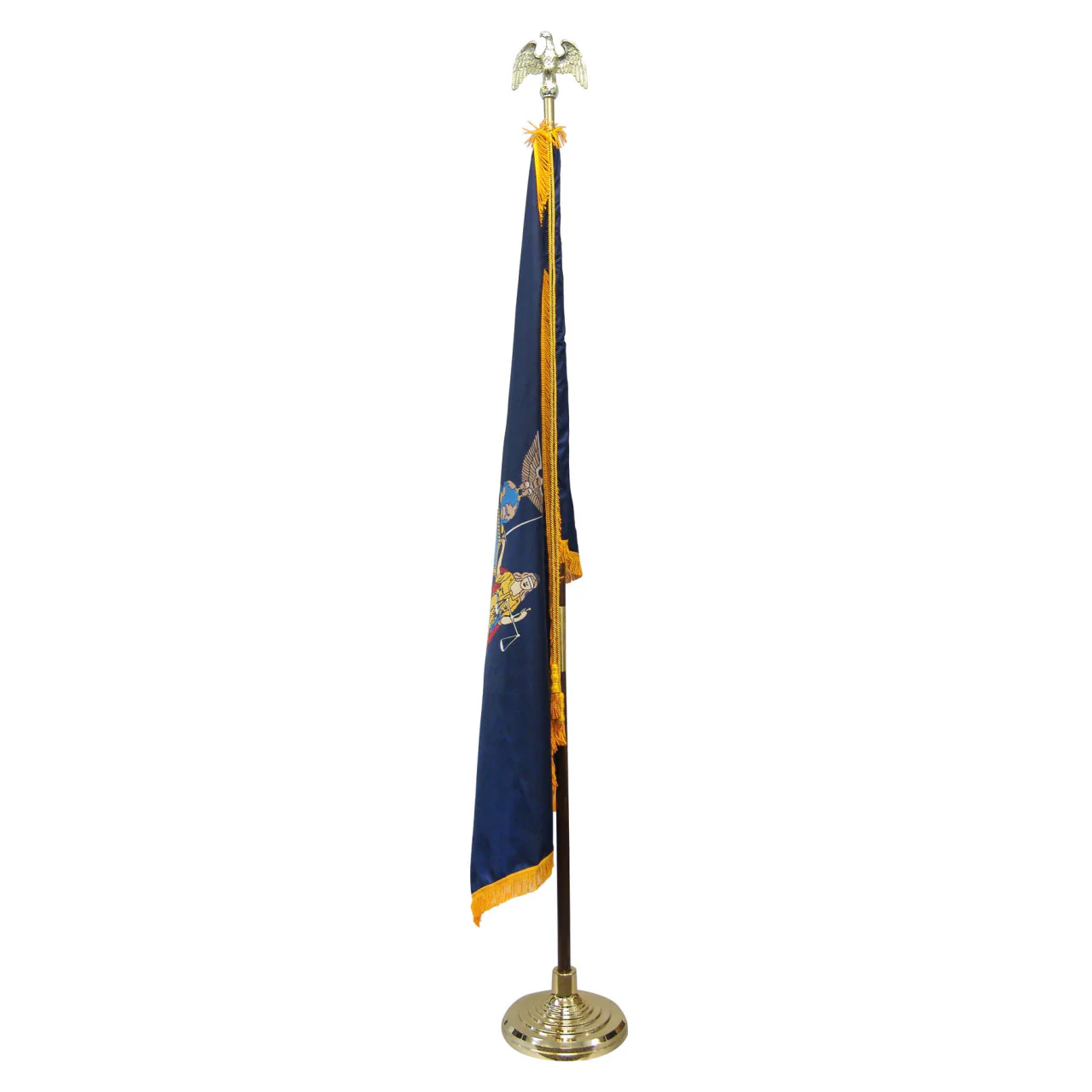 Super Tough Indoor Flagpole Kit with Nylon 3' x 5' New York Flag - Image 9