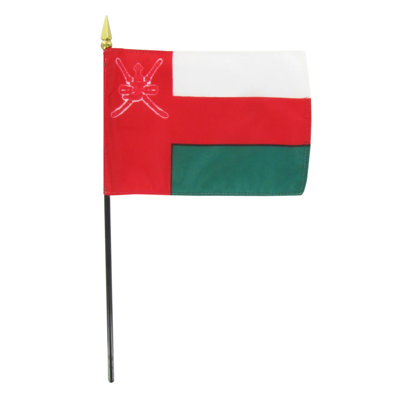 Oman 4" x 6" Stick Flag