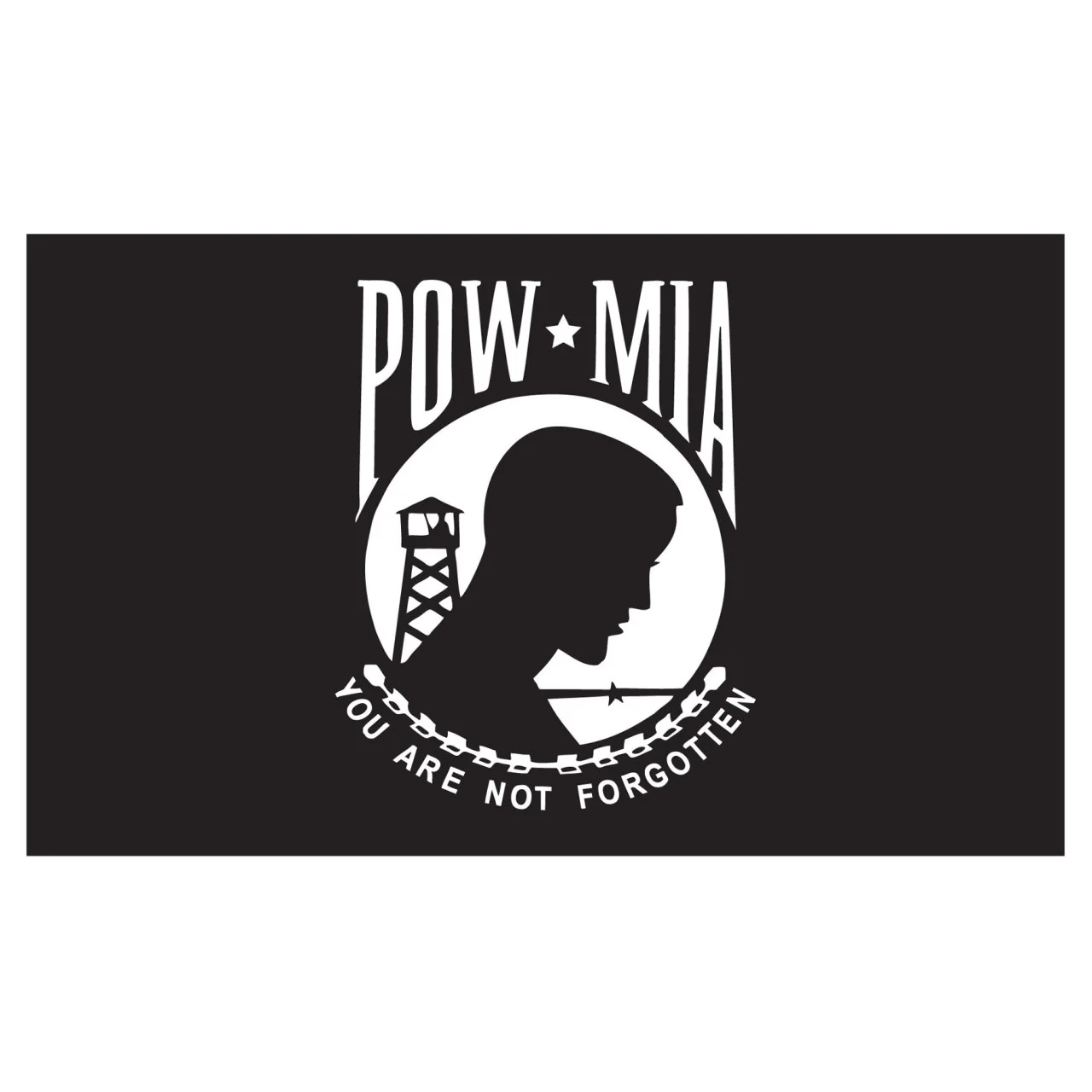 POW MIA Flag 4ft x 6ft Nylon - Single Sided
