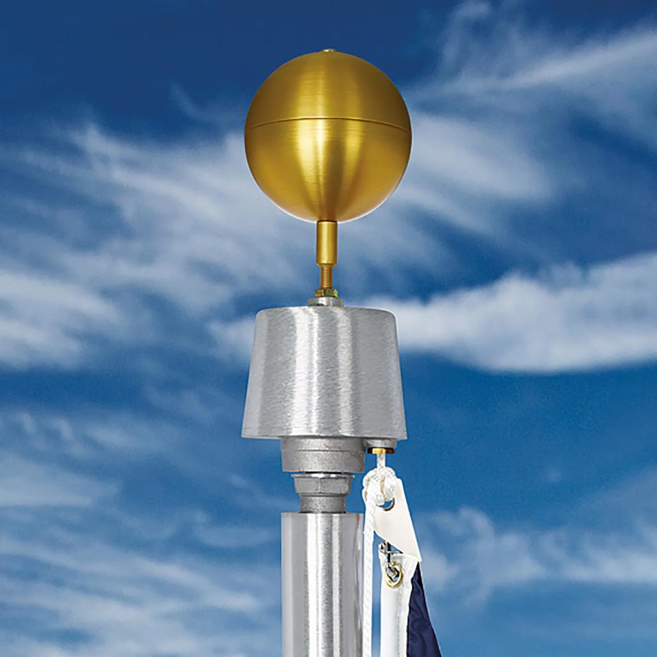 Sentry II Series 25ft Commercial Flagpole - .188in Wall Thickness - 6in Butt Diameter