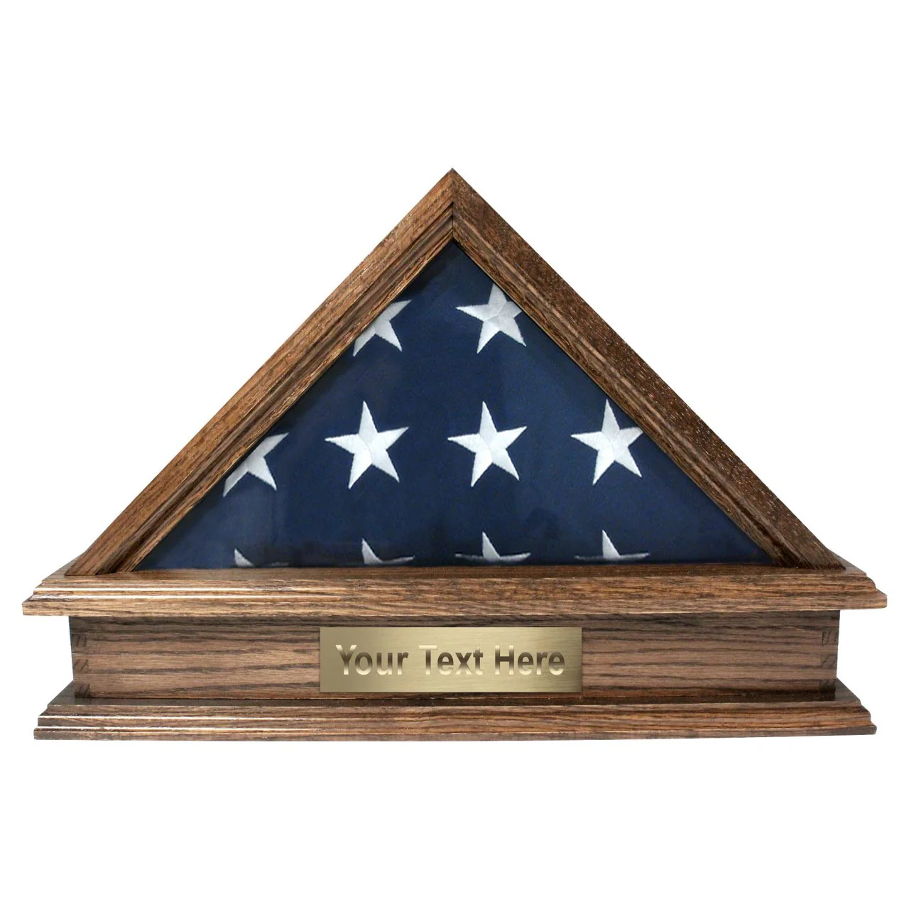 Jefferson Folded Flag Display Case & Pedestal for 3' x 5' Flag - Image 11