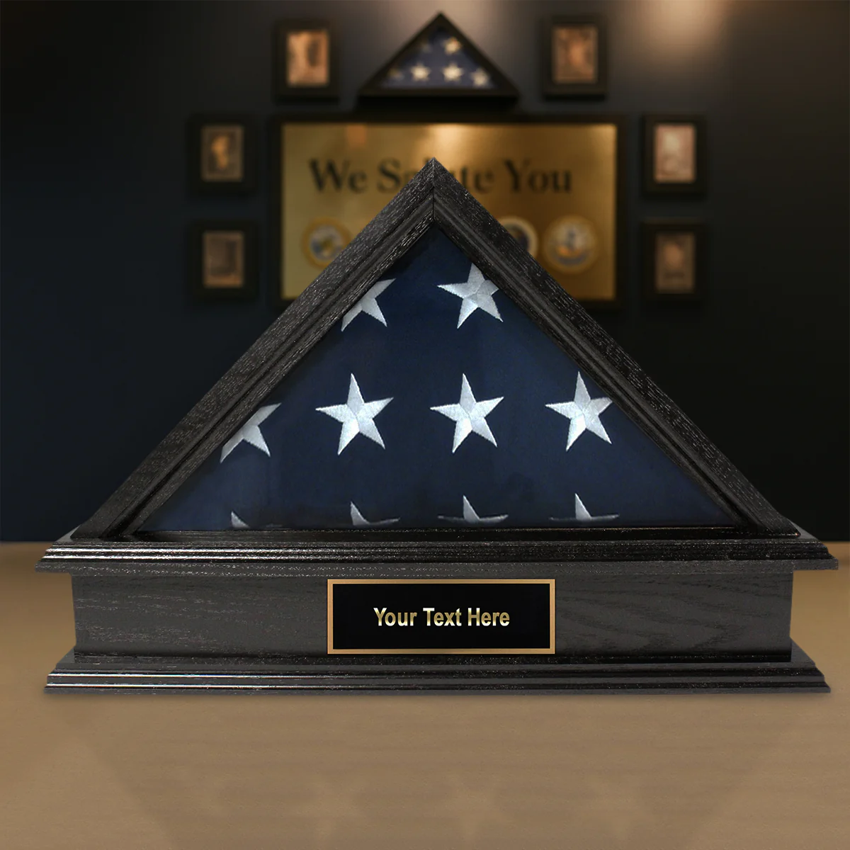 Jefferson Folded Flag Display Case & Pedestal for 3' x 5' Flag - Image 14