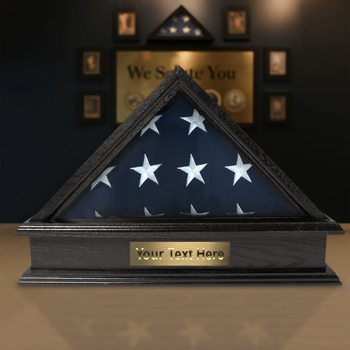 Jefferson Folded Flag Display Case & Pedestal for 3' x 5' Flag - Image 15