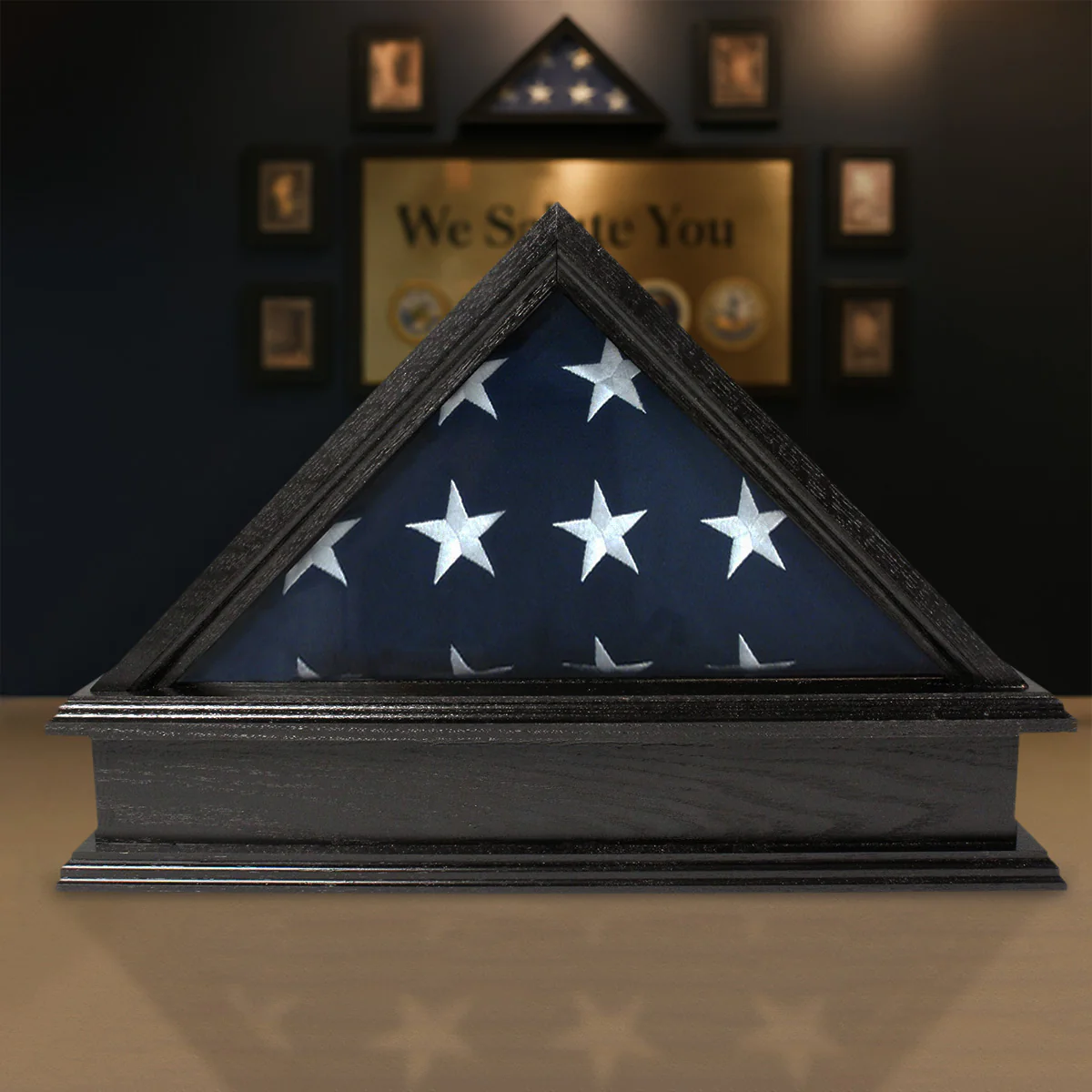 Jefferson Folded Flag Display Case & Pedestal for 3' x 5' Flag - Image 16