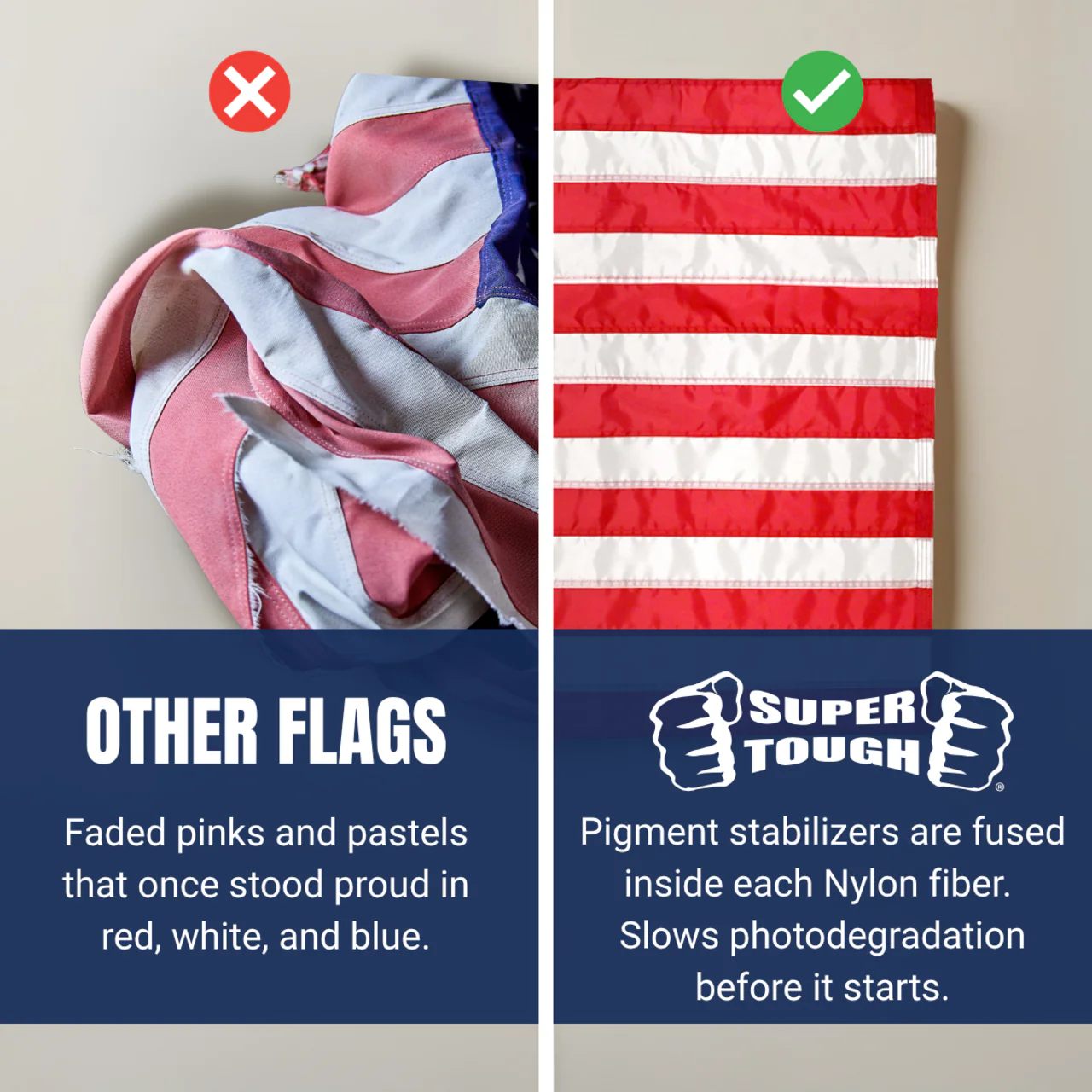 Super Tough 25ft x 40ft Nylon American Flag - Image 5