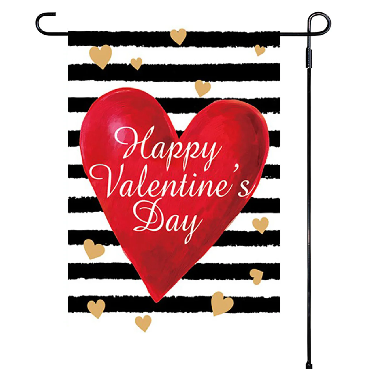 Super Tough Garden Flag - Happy Valentine's Day - 12in x 18in