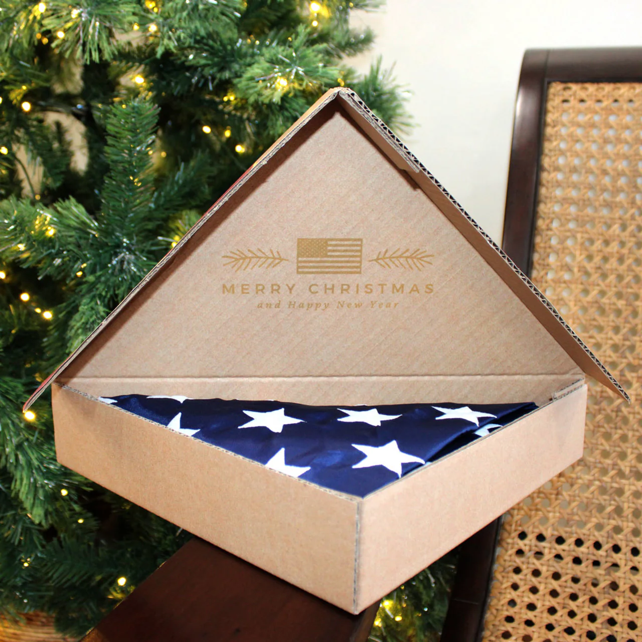 Super Tough 3ft x 5ft Nylon American Flag with Gift Box - Image 4