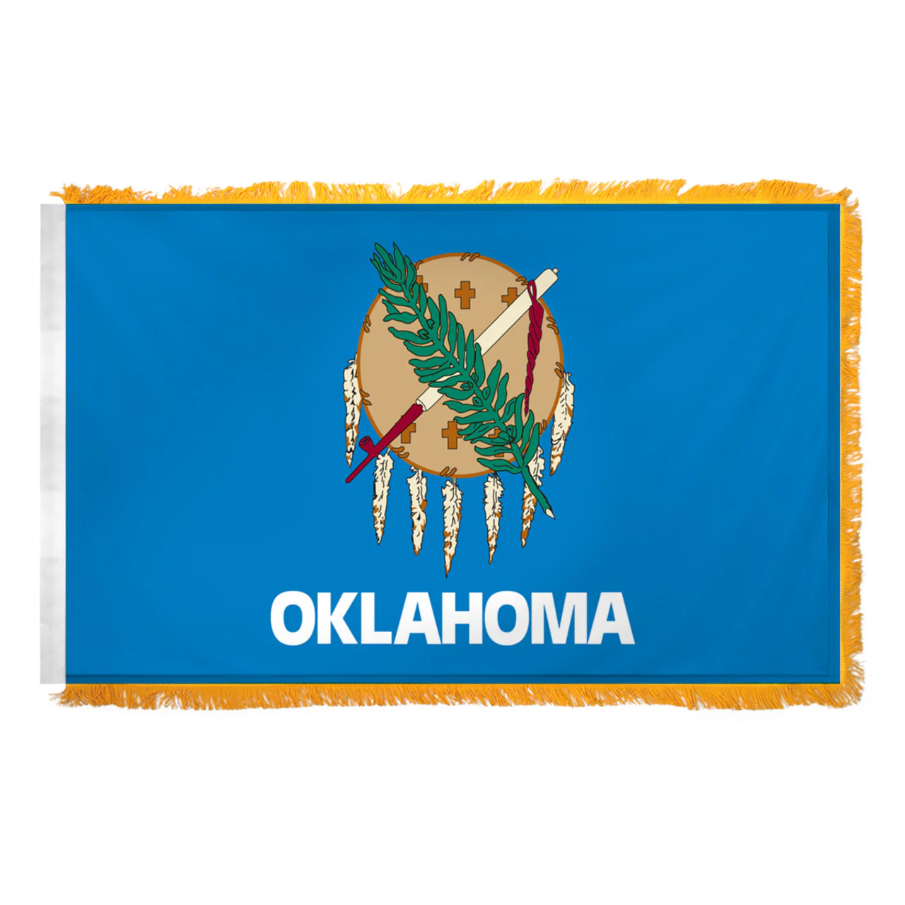 Super Tough Indoor Oklahoma Nylon Flag 3ft x 5ft