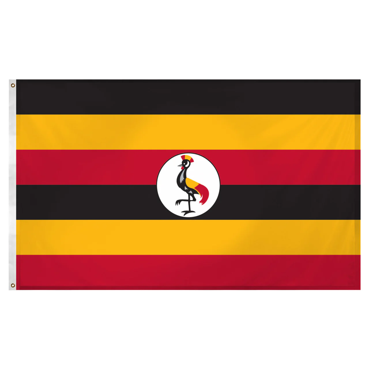 Uganda flag 3ft x 5ft Super Knit Polyester