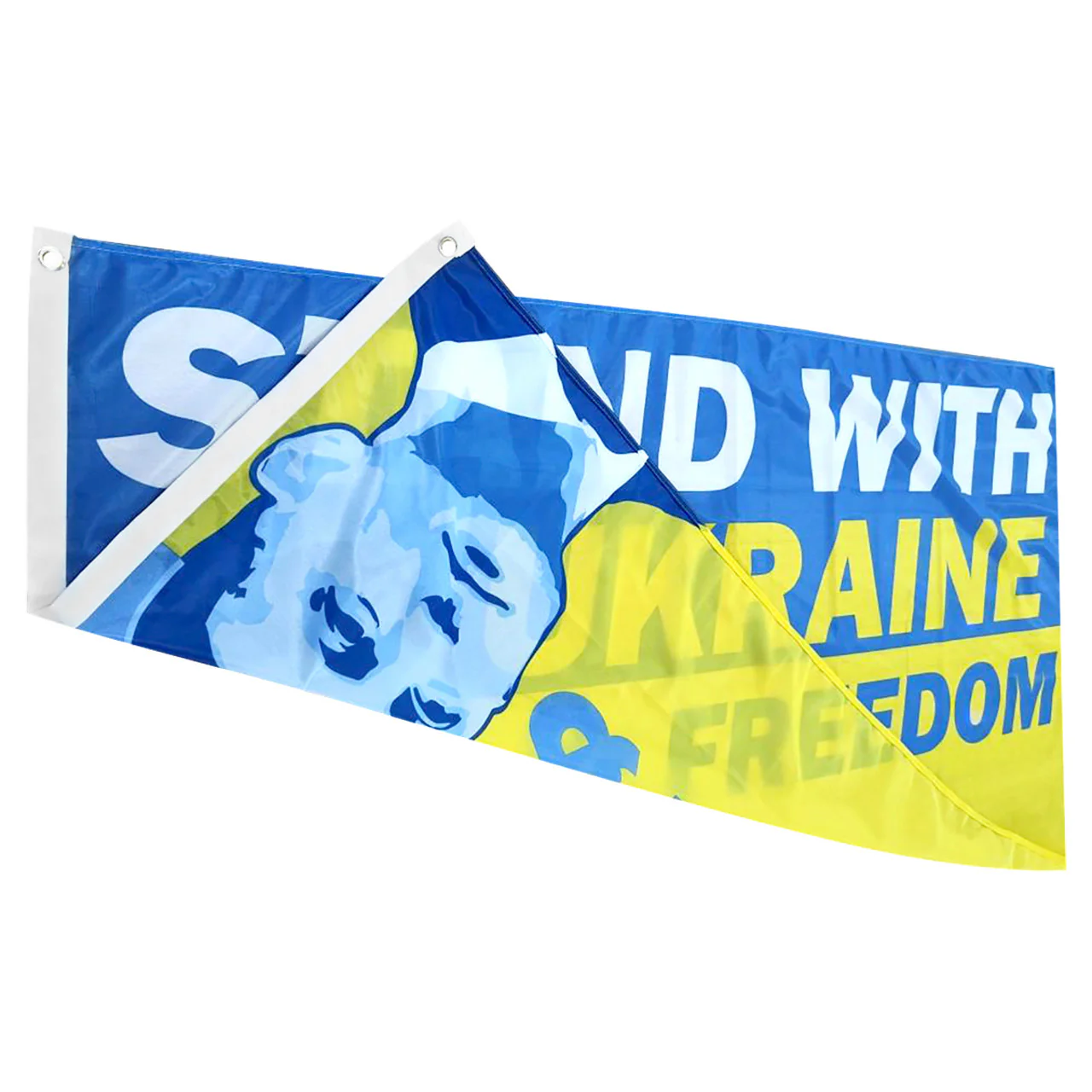 Ukraine Flag 3ft x 5ft Super Knit Polyester - President Zelensky - Image 2