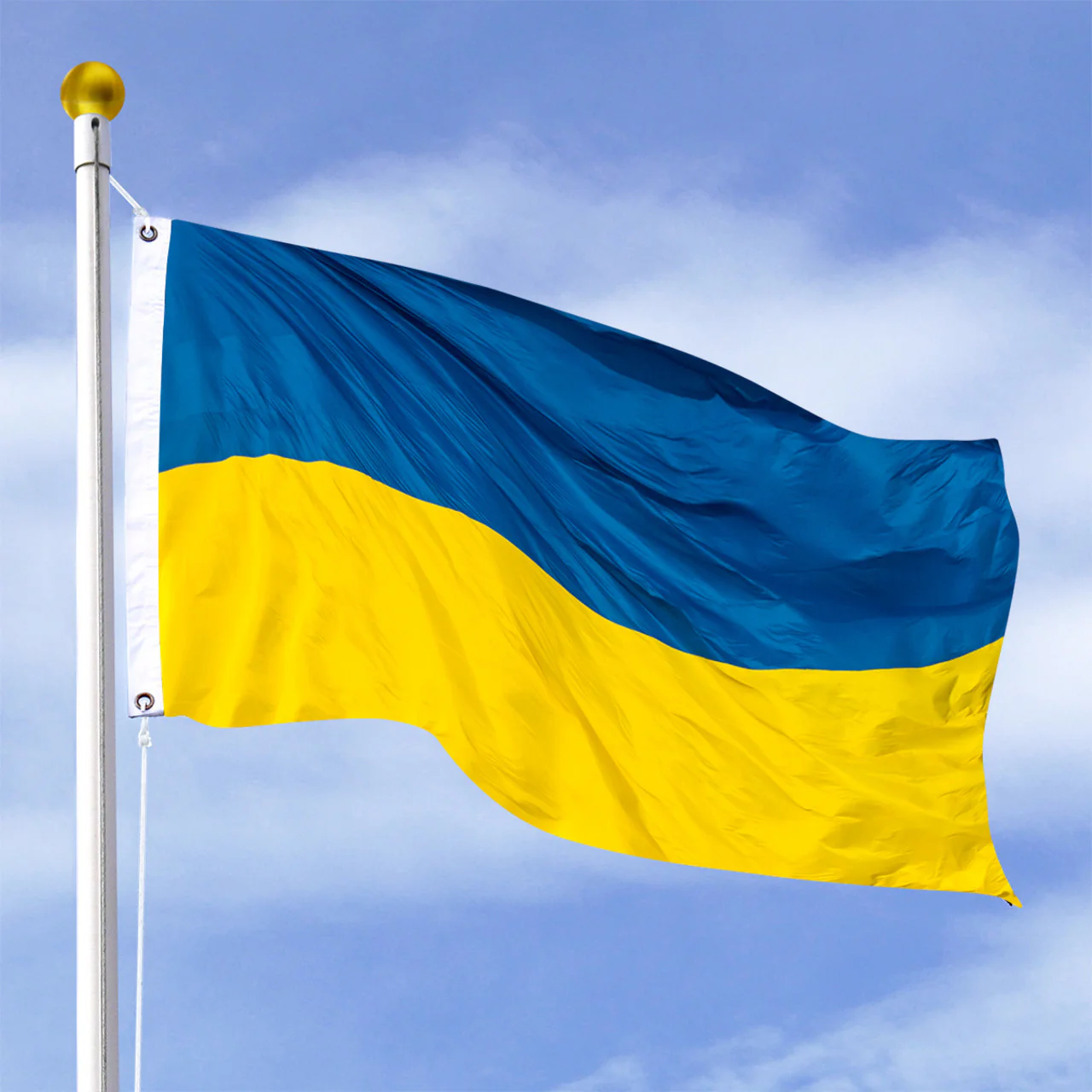 Ukraine Flag 4ft x 6ft Sewn Oxford Polyester - Image 2