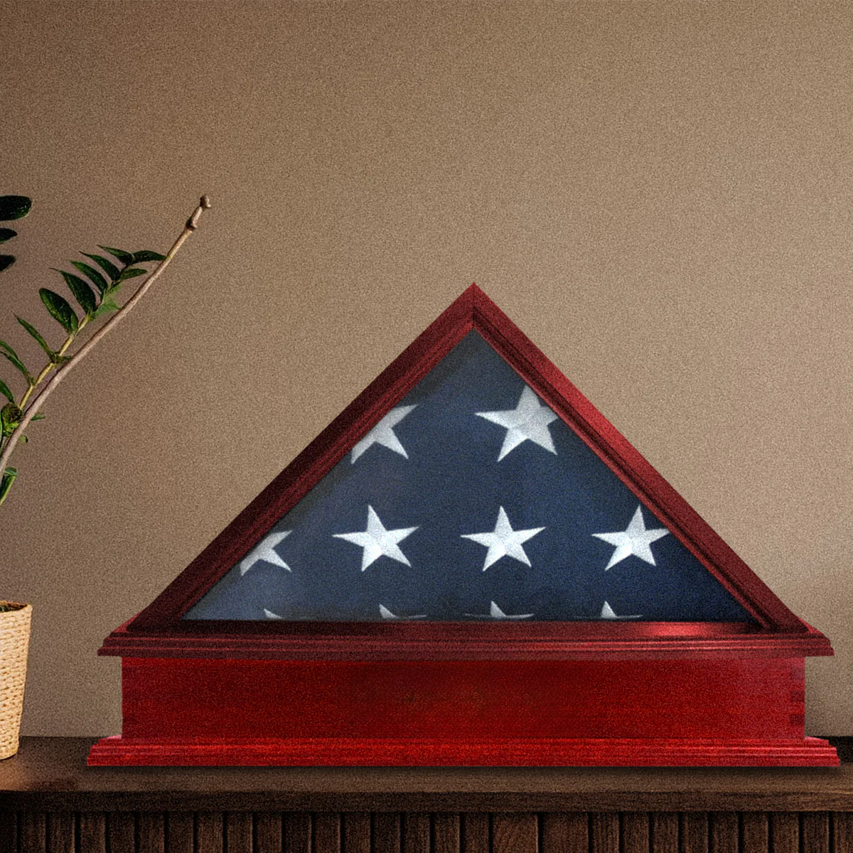 Roosevelt Burial Flag Display Case & Pedestal  for 5' x 9.5' Flag - Image 13