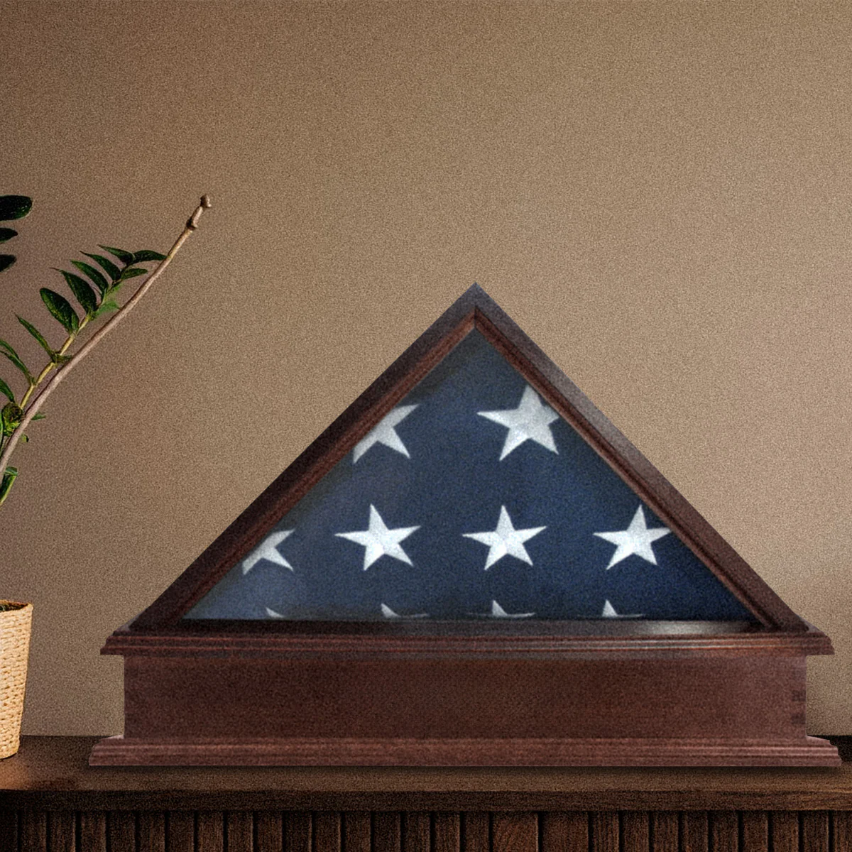 Roosevelt Burial Flag Display Case & Pedestal  for 5' x 9.5' Flag - Image 3