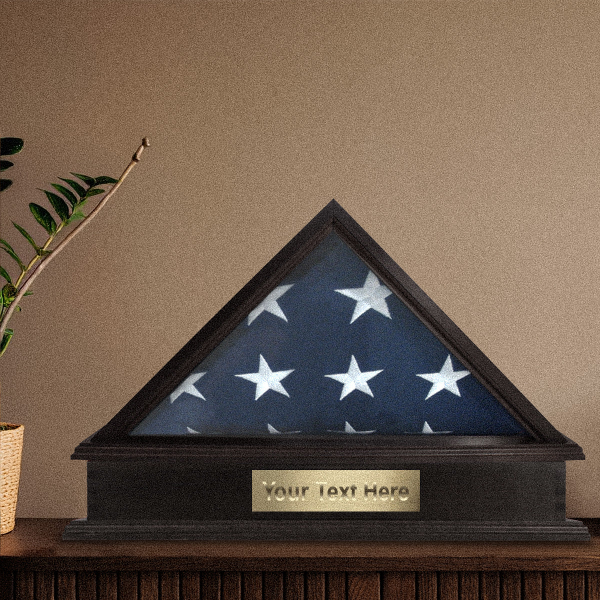 Roosevelt Burial Flag Display Case & Pedestal  for 5' x 9.5' Flag - Image 5
