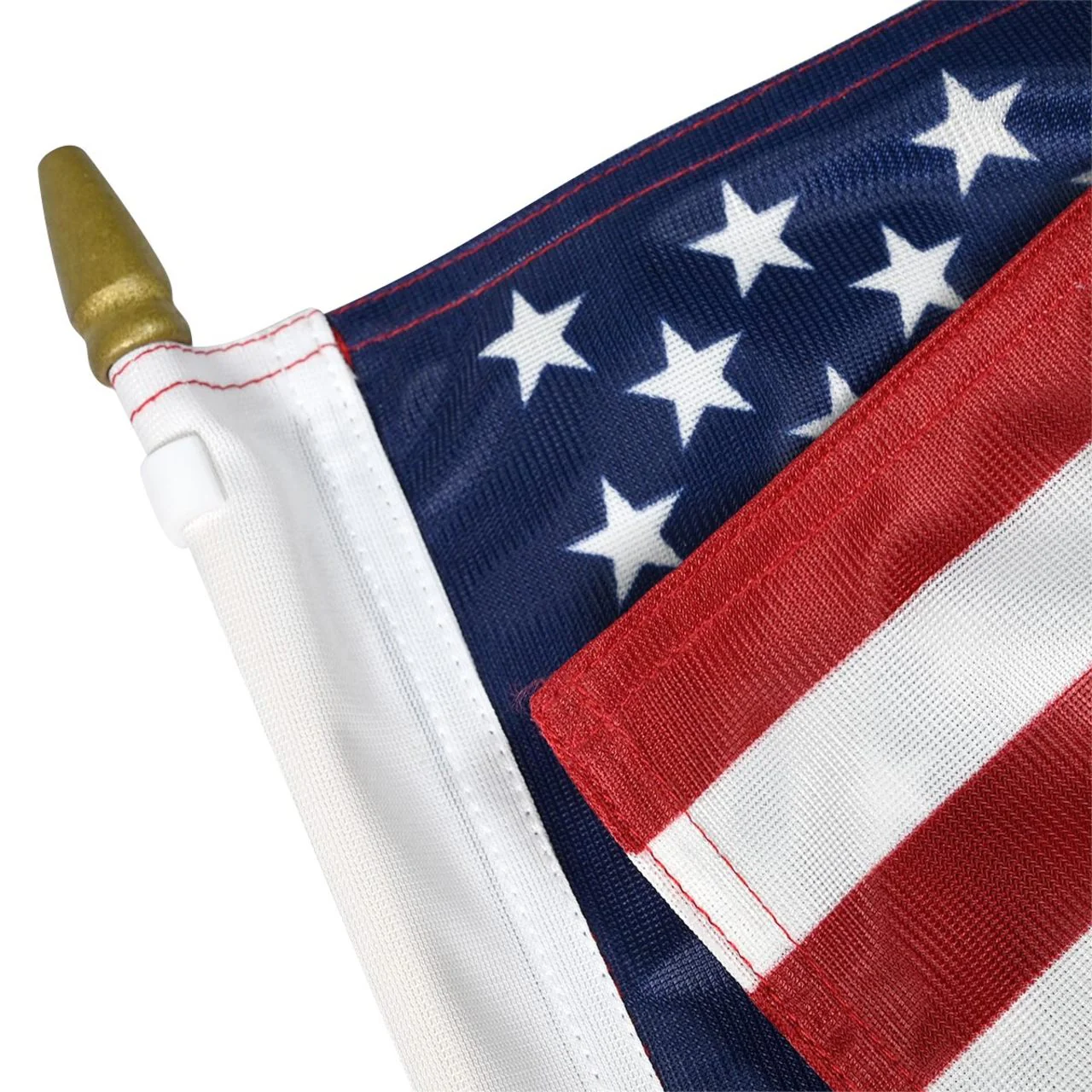 Double Sided American Stick Flag - Durable Knit Polyester - 12" x 18" - Image 4