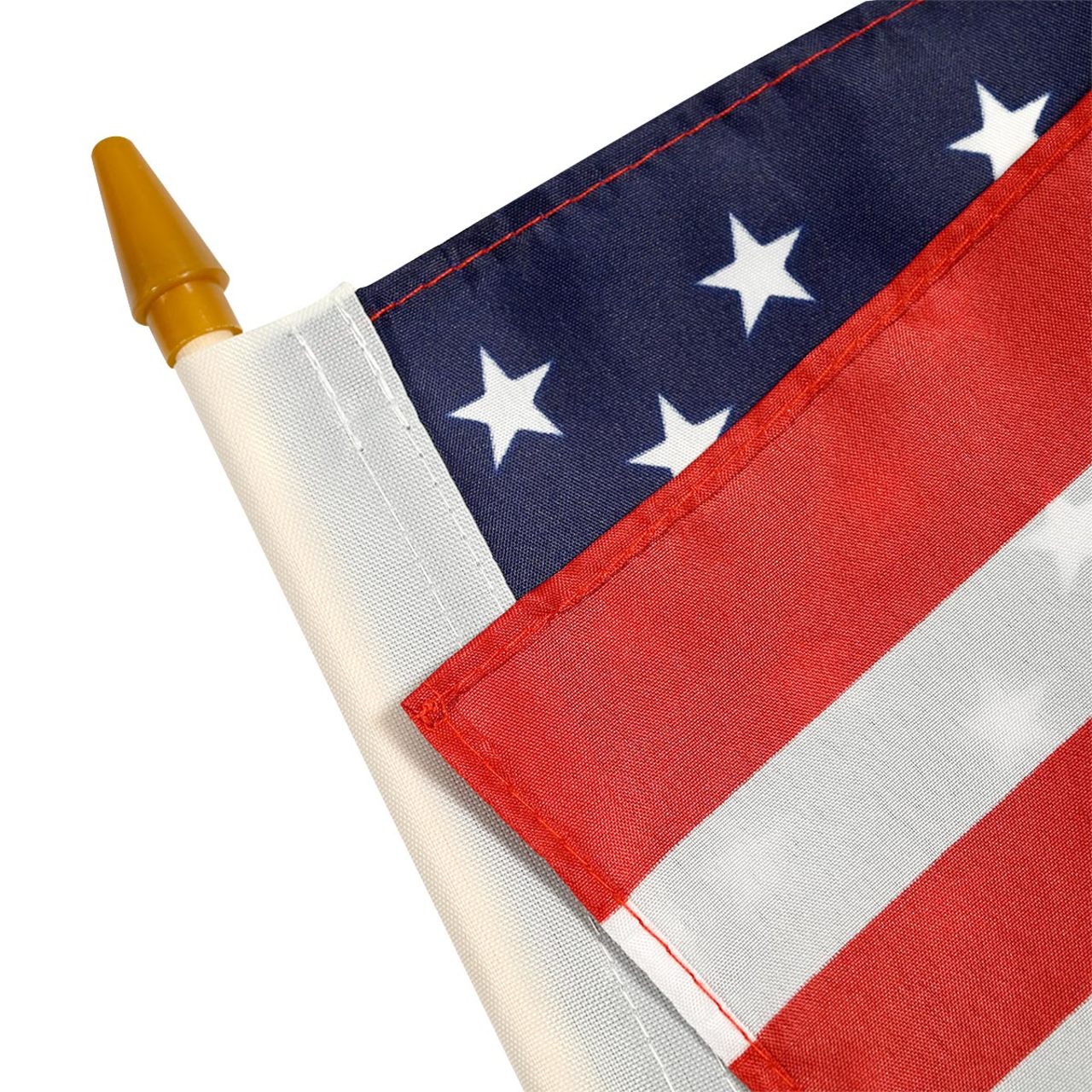 Super Tough 12"x18" US Stick Flag with 24" Wood Staff - Image 2