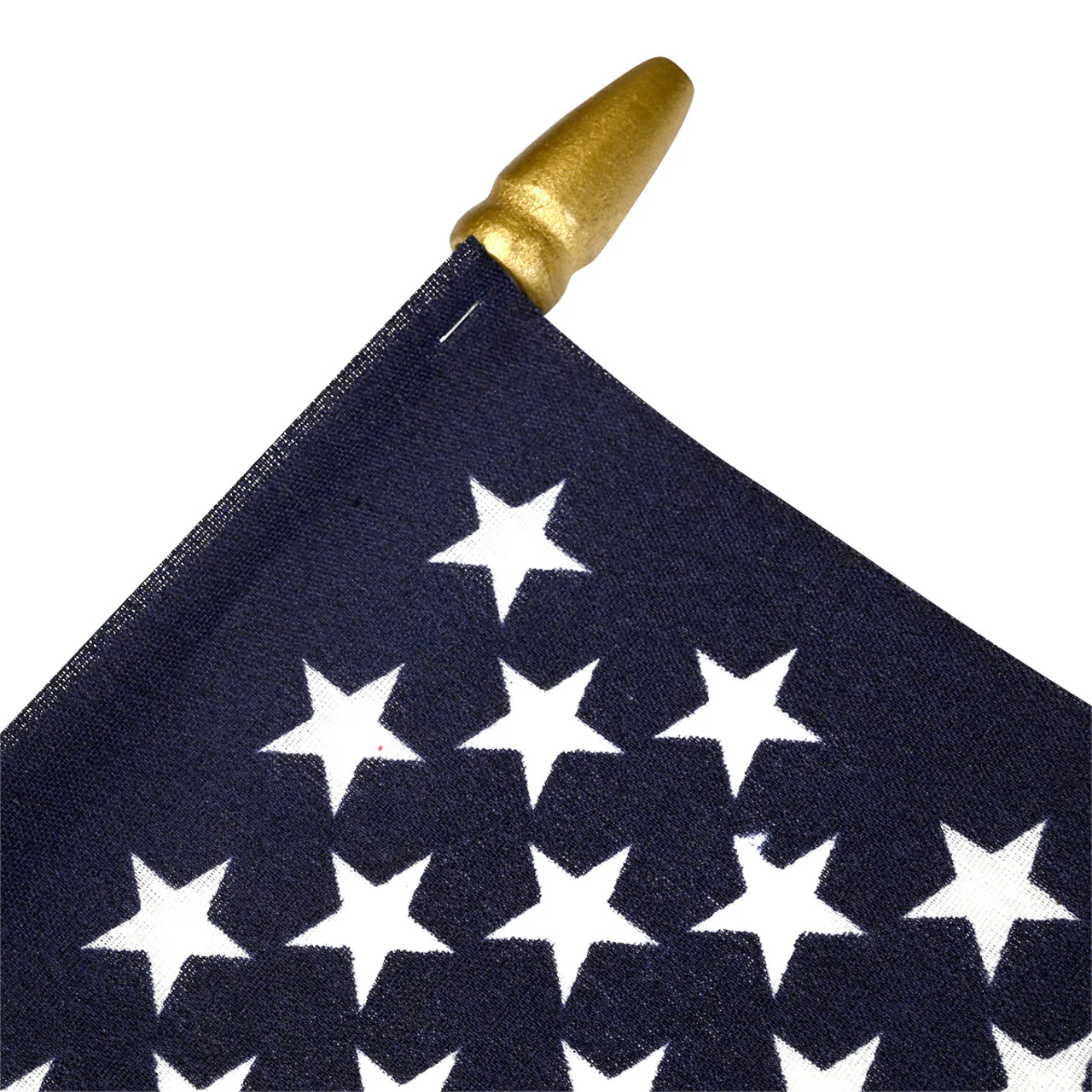 Super Tough 12"x18" US Stick Flag with 30"x3/8" Wood Staff - No Fray - Image 3