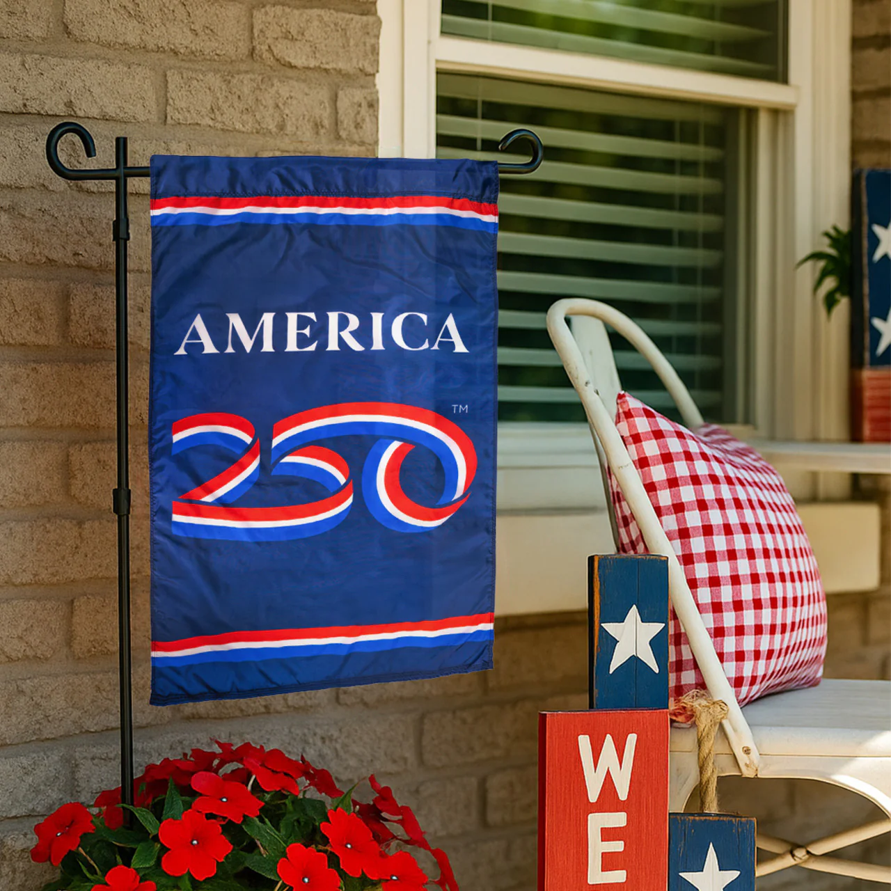 USA 250th Anniversary 12" x 18" Nyl-Glo Garden Banner