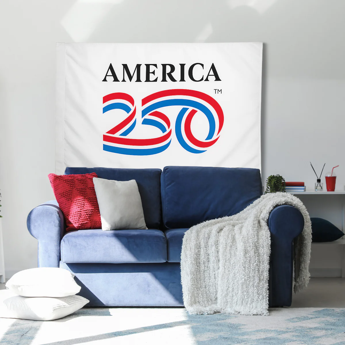 USA 250th Anniversary 3ft x 5ft Colonial Nyl-Glo Indoor Flag (White Background) - Image 2